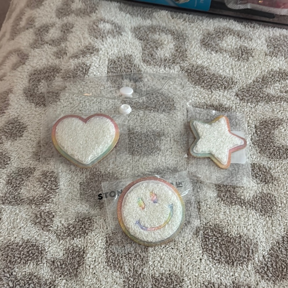 Stoney Clover Lane set of 3 rainbow patches- smiley, star, and heart